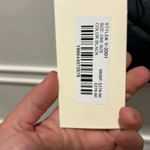 VALENTINO ORLANDI 6”x 11”x3” Black Quilted Bag Monogram Trim and Chain NWT $279 - Picture 4 of 7